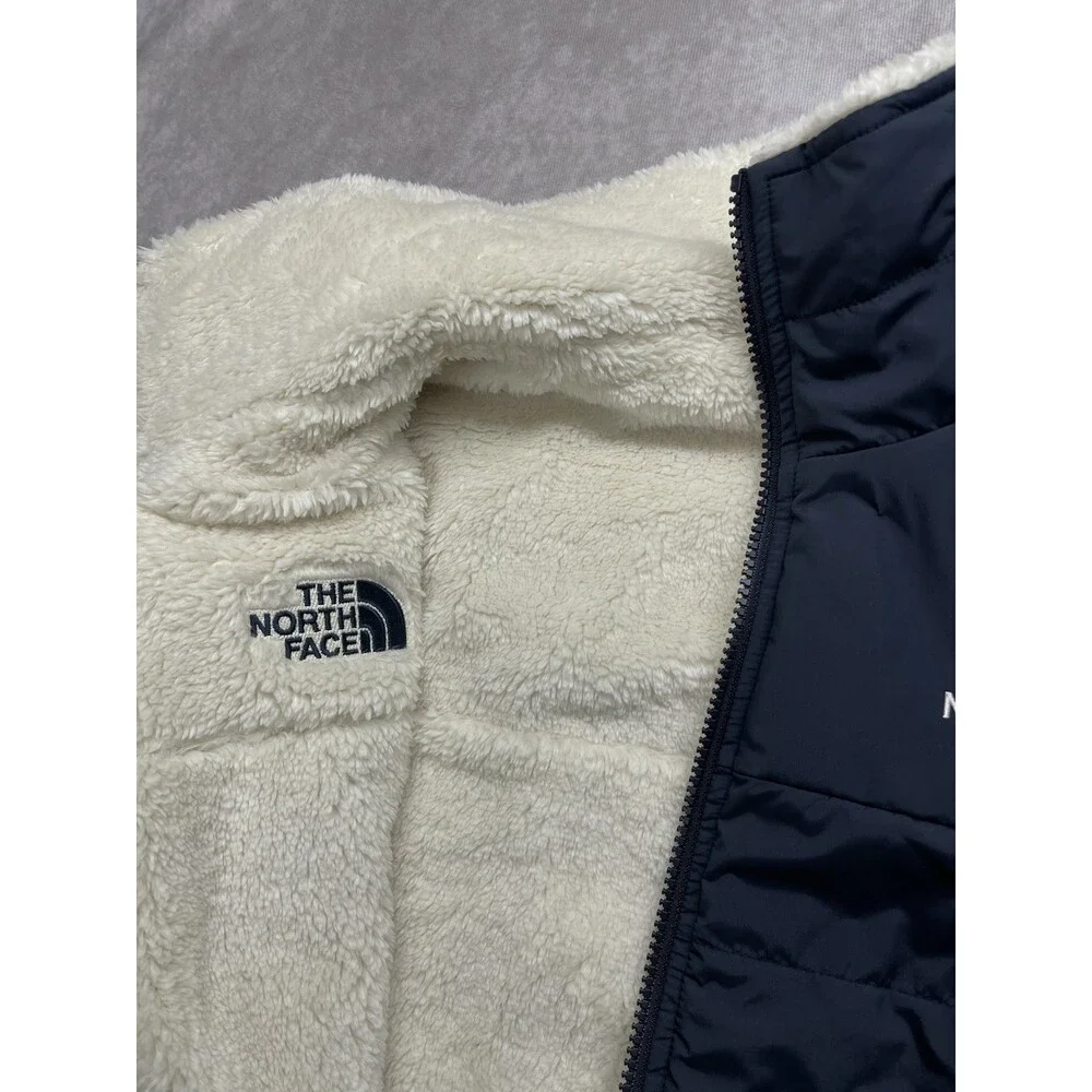 THE NORTH FACE MOSSBUD REVERSIBLE INSULATED JACKET NAVY WHITE WOMEN LARGE NWT